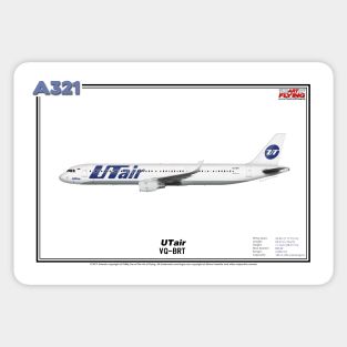 Airbus A321 - UTair (Art Print) Sticker